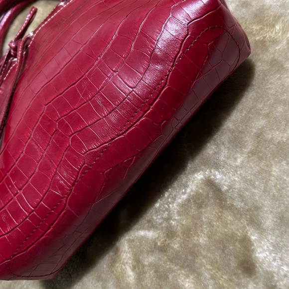 Womens Amanda Smith "Ruby Red" Faux Leather Handbag - Picture 11 of 16